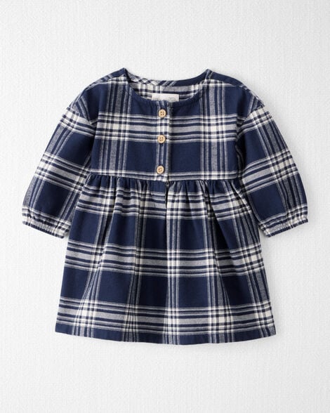 Baby Girl Organic Cotton Flannel Dress