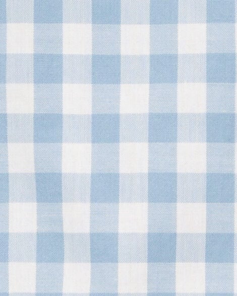  Product image 2 of Baby 2-Piece Gingham Romper & Hat Set -Blue