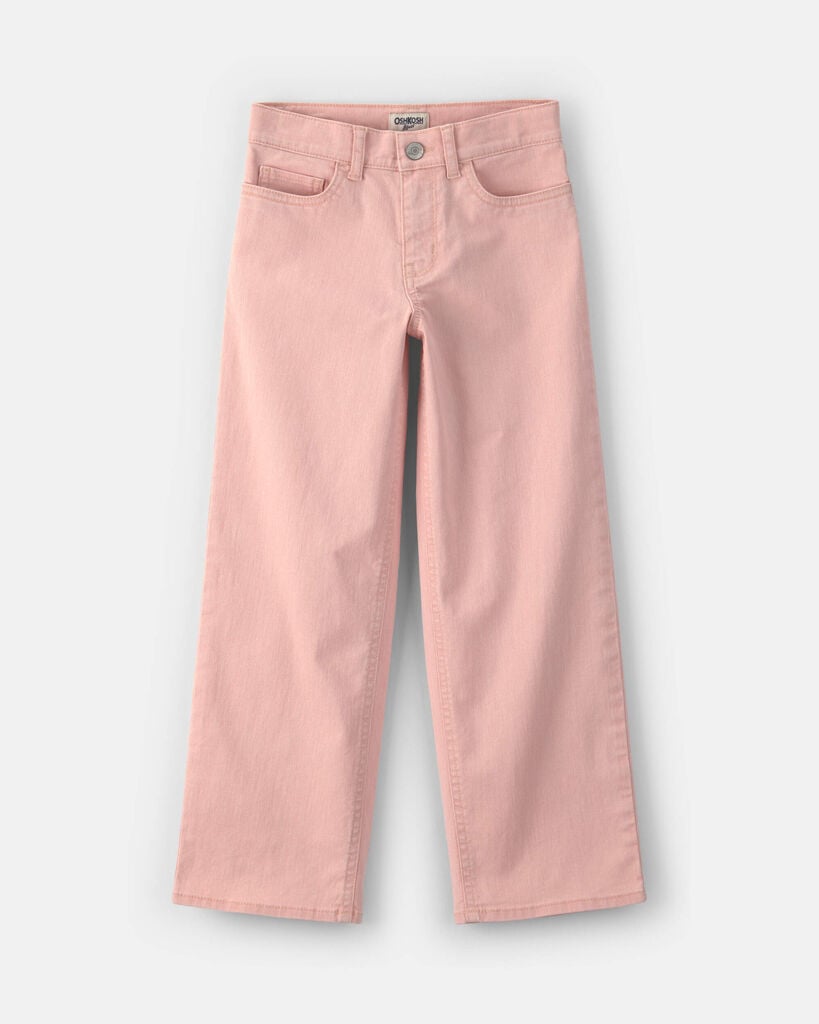 OshKosh B'gosh Girls Twill Straight-Leg Pants 10 Pink