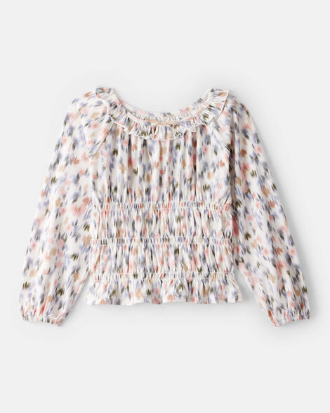 Girls Printed Long-Sleeve Top