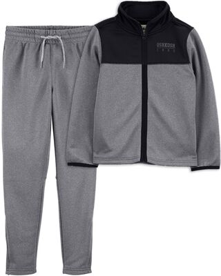 Product image 1 of Kid 2-Piece OshKosh Logo Zip Jacket & French Terry Pants Set