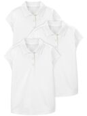 White - Kid 3-Pack Uniform Polos in Active Mesh
, Selected