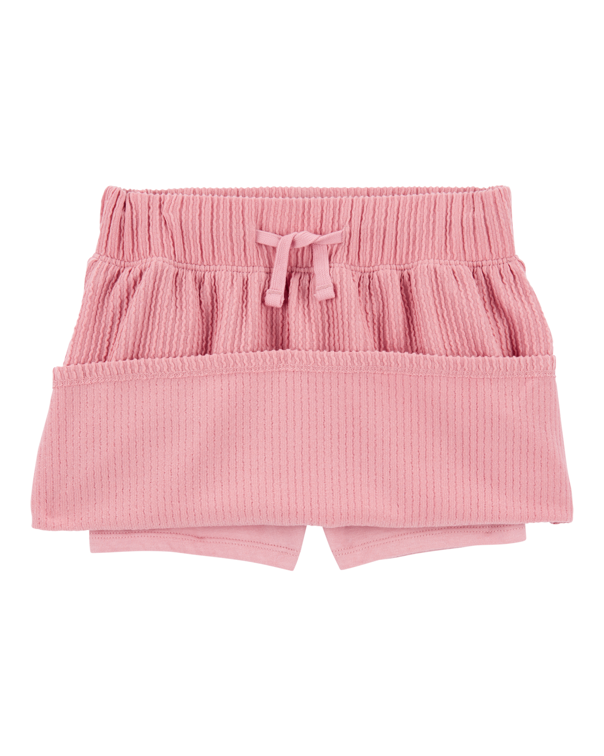 Kid Ribbed Textured Drawstring Skort - Pink - OshKosh | Carter's