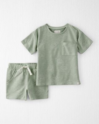 Product image 1 of Toddler 2-Piece Turtles-Print Set Made with Organic Cotton