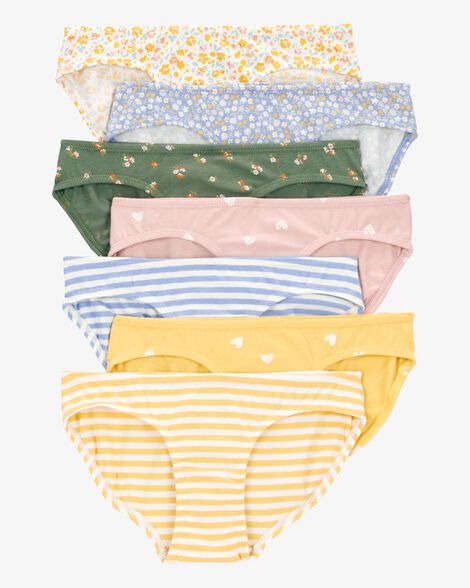  Product image 1 of Kid 7-Pack Floral Hearts Bikini Stretch Underwear