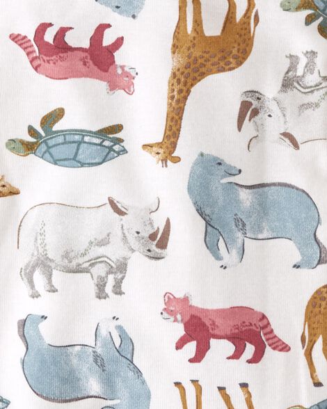  Product image 5 of Baby Organic Cotton Rib 3-Pack Animal & Striped Bodysuits