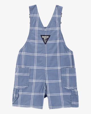 Product image 2 of Baby Plaid Shortalls - Blue