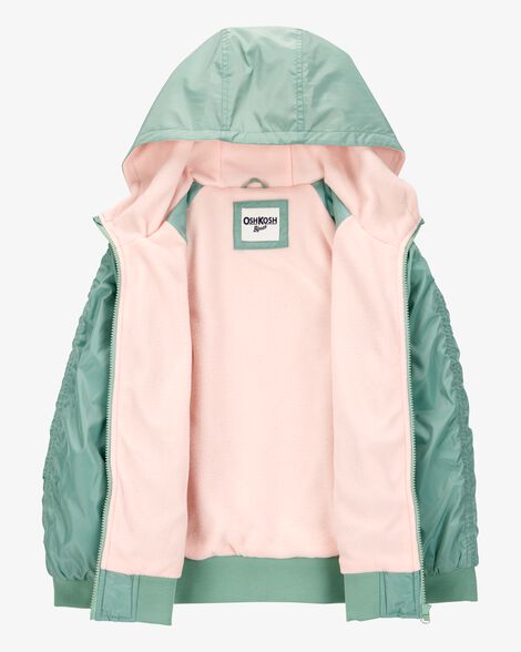  Product image 2 of Kid Fleece-Lined Midweight Bomber Jacket - Green