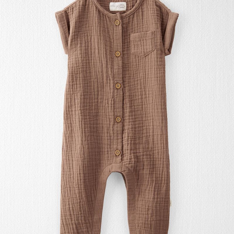 Nutmeg Baby Organic Cotton Gauze Jumpsuit | carters.com