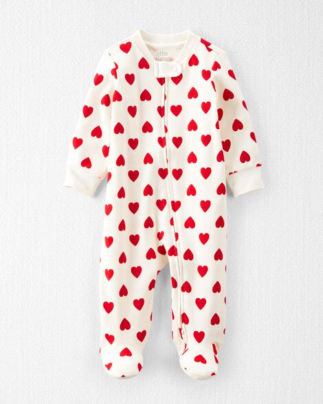  Product image 1 of Baby Organic Cotton Sleep & Play Pajamas in Hearts