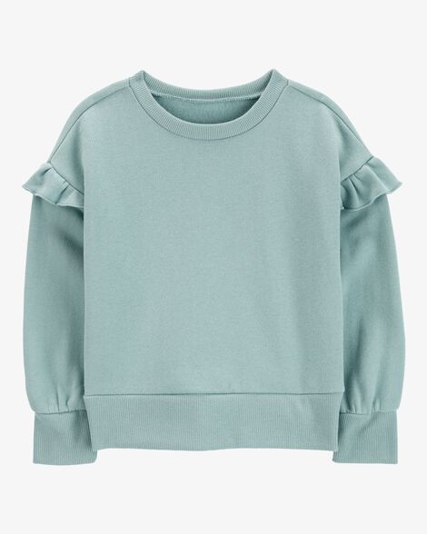  Product image 1 of Toddler Flutter Sleeves Fleece Crew Neck Sweatshirt