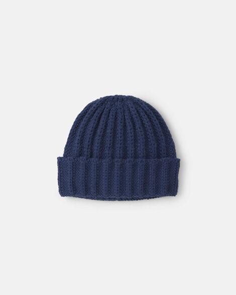 boys ribbed beanie - navy