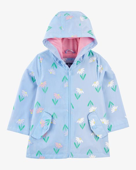  Product image 2 of Toddler Floral Color Changing Rain Jacket - Blue
