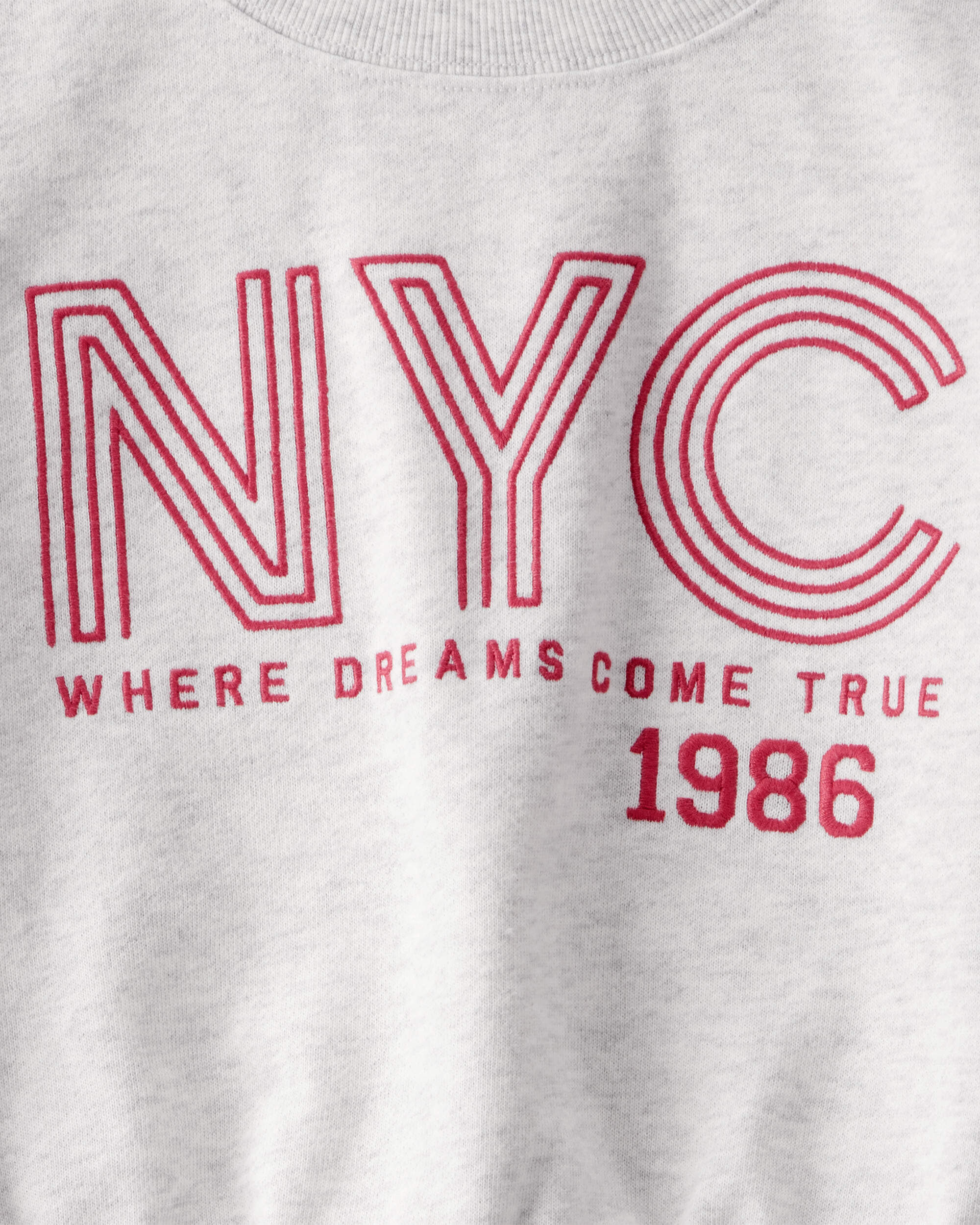 Kid Oversized New York City Graphic Sweatshirt - Grey