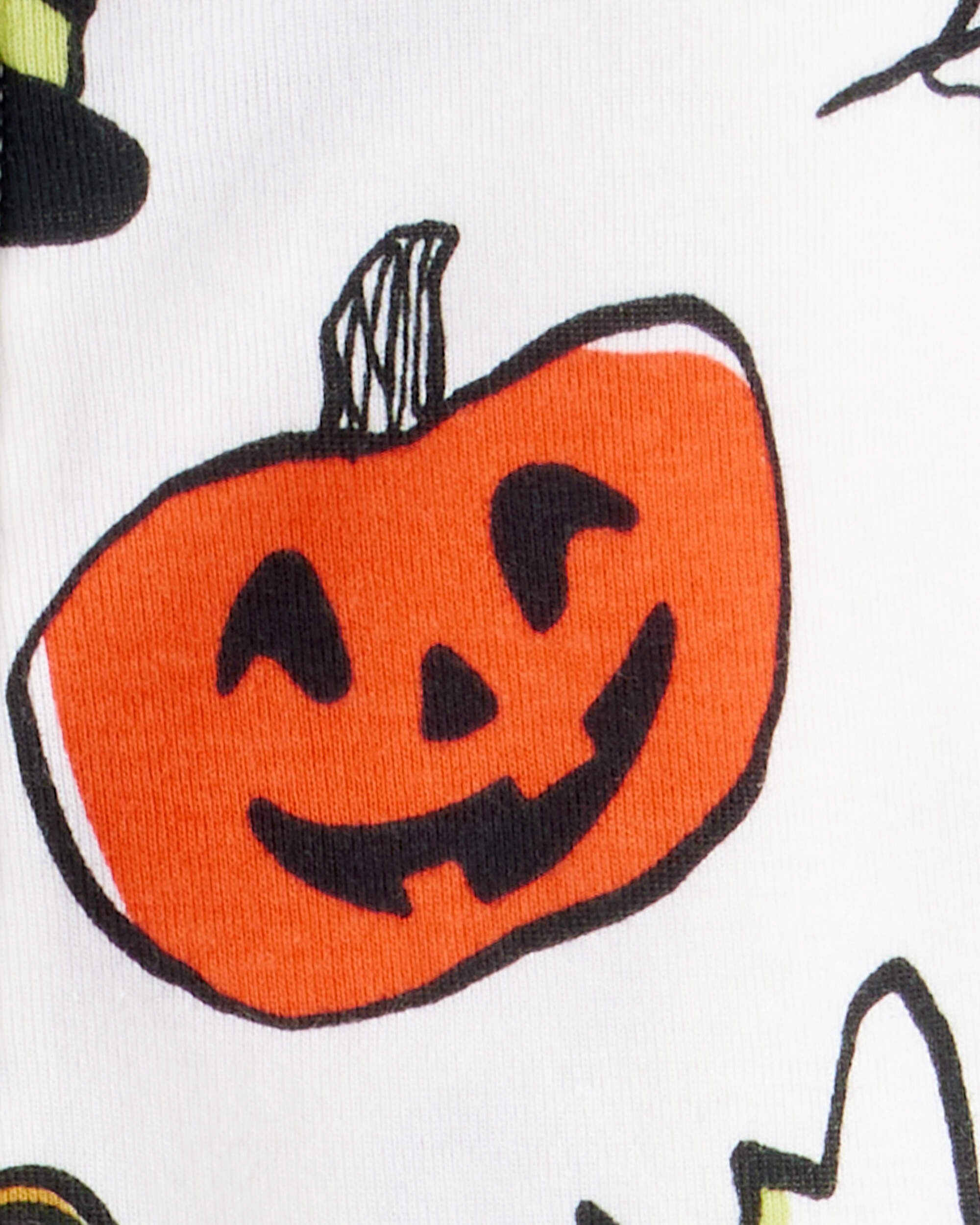Toddler 1-Piece Halloween 100% Snug Fit Cotton Footie Pajamas - Ivory