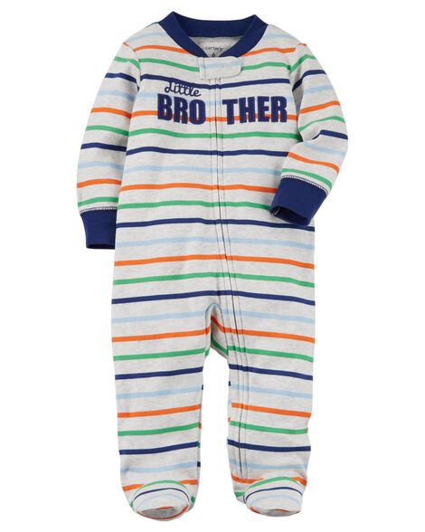 Zip-Up Little Brother Cotton Sleep & Play