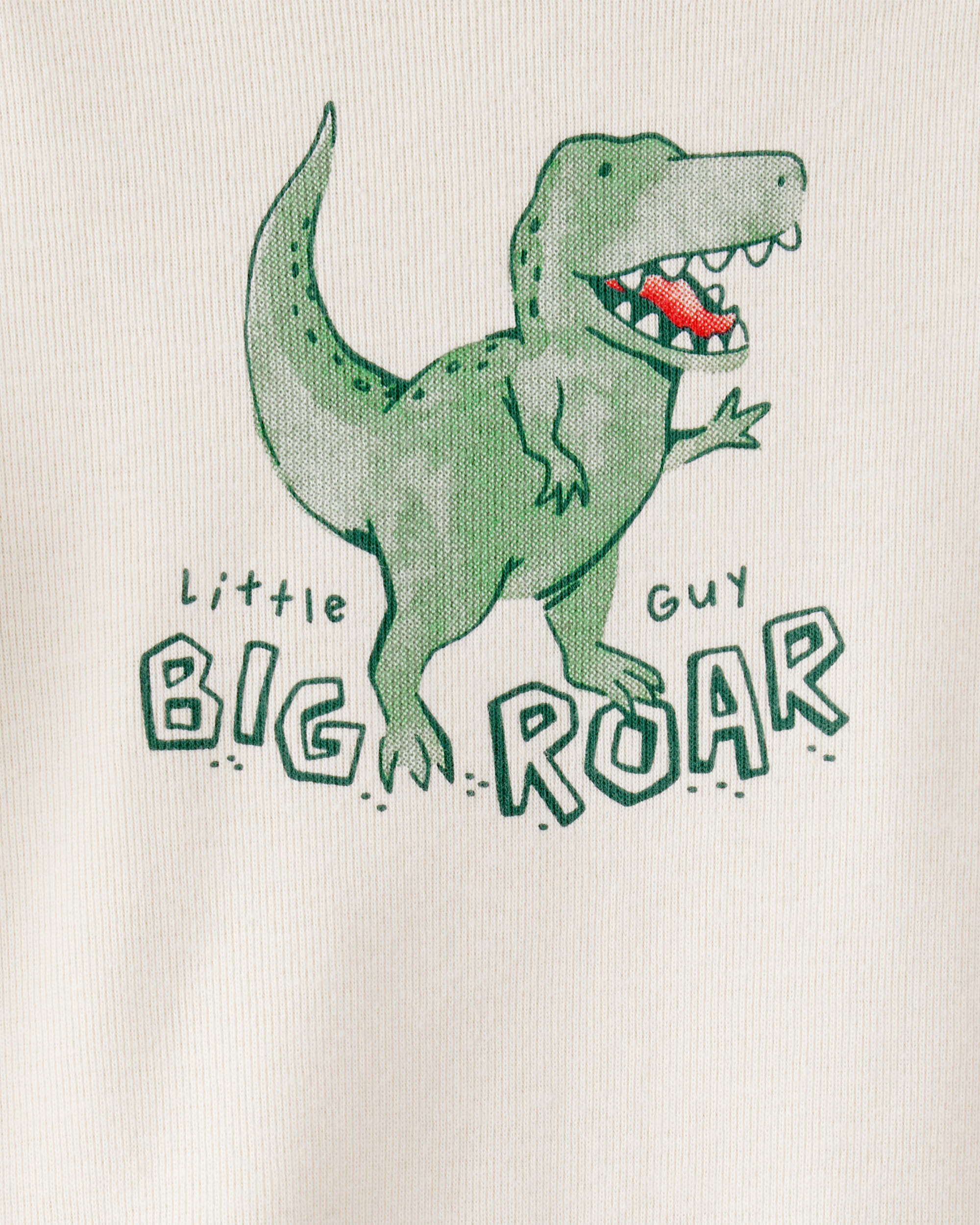 Baby 3-Piece "Little Guy Big Roar" Dinosaur Jacket Outfit Set - Green/Ivory
