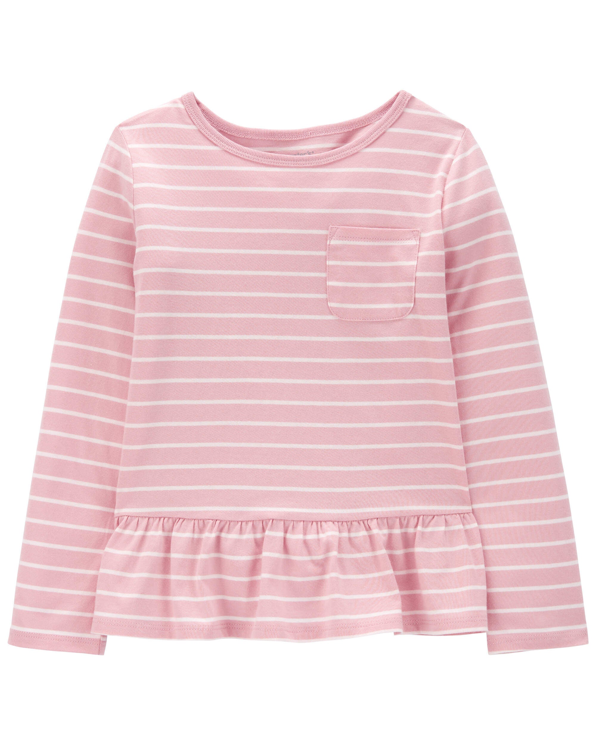 Eé embroidery big long tee baby pink | épine