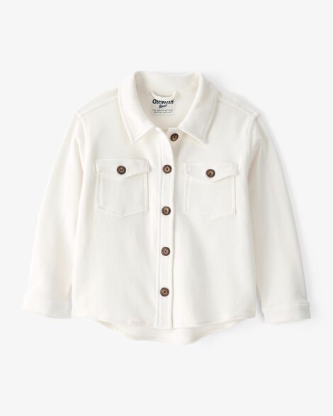  Product image 1 of Kid Soft French Terry Button-Front Shacket