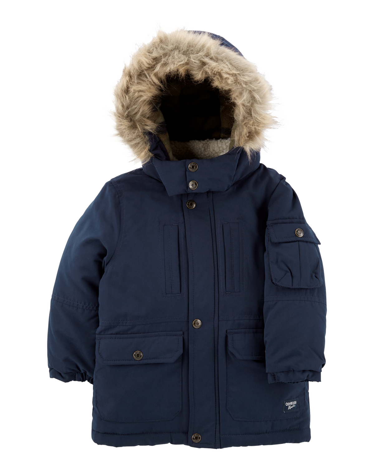 Baby Fleece Lined Midweight Jacket with Faux Fur