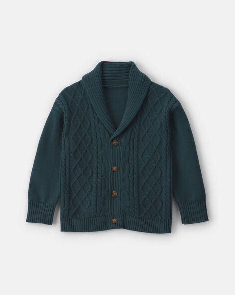 toddler boy sweater cardigan - dark green