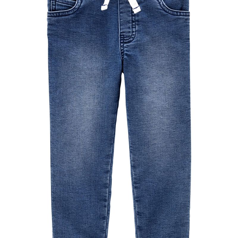 knit denim jogger pant