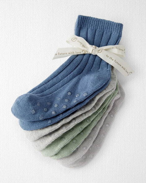 Product image 2 of Toddler Girl 4-Pack No-Slip Socks Made with Organic Cotton