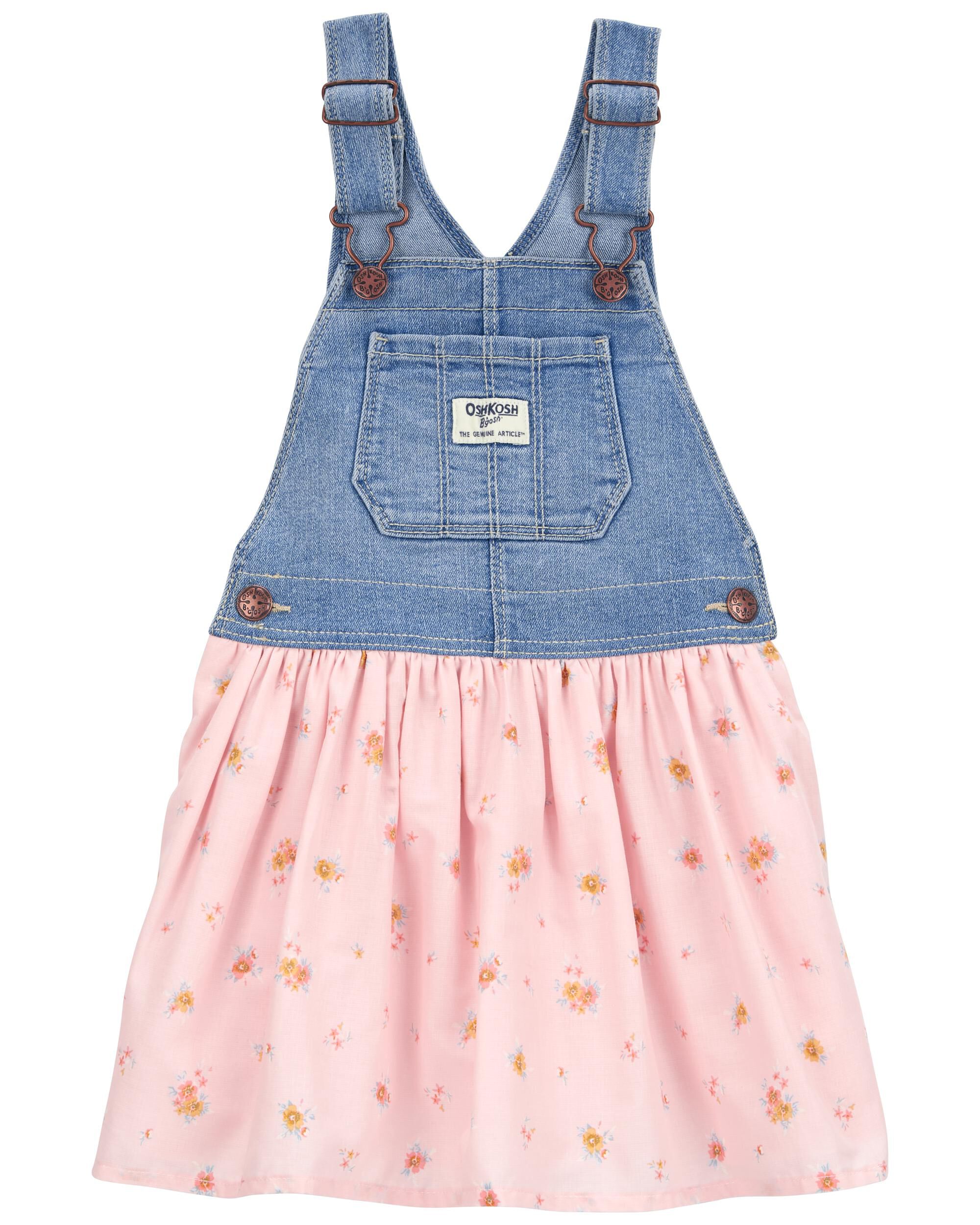 Baby denim jumper dress cheap