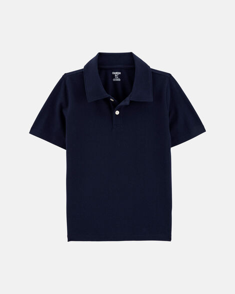 Boys Pique Uniform Polo Shirt - Navy