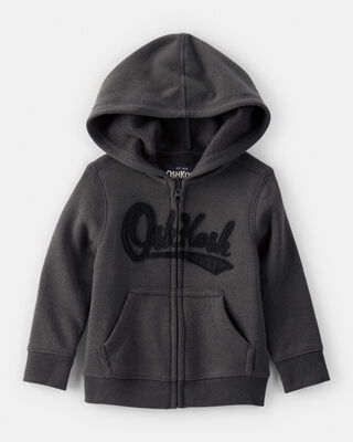 Product image 1 of Toddler OshKosh Fleece Logo Zip Jacket - Black