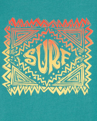 Product image 2 of Kid Surf Short-Sleeve Graphic Tee - Turquoise 