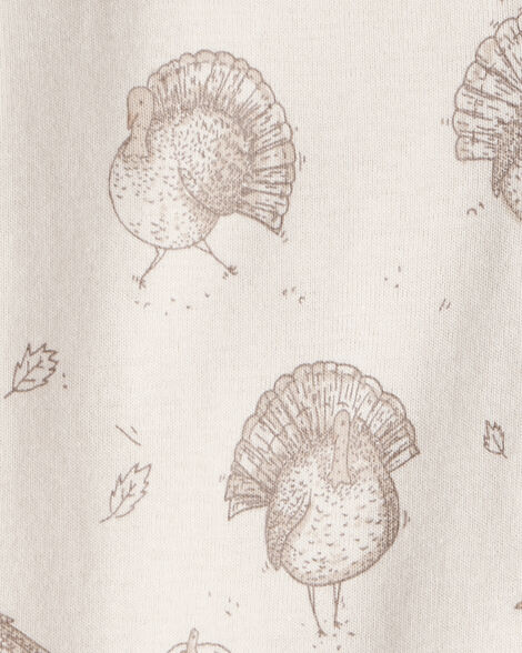 Product image 3 of Baby Organic Cotton Sleep & Play Pajamas in Turkey Trot