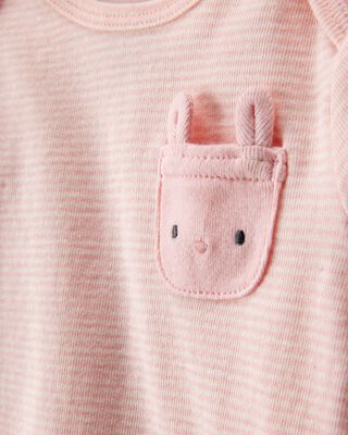 Product image 2 of Baby 4-Piece Bunny Outfit Set - Pink/White
