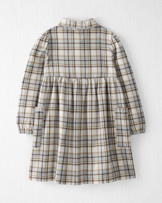 Product image 2 of Toddler Organic Cotton Herringbone Plaid Button-Front Dress