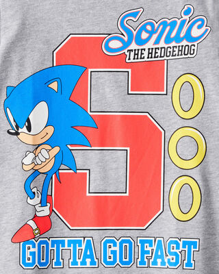 Product image 2 of Kid Sonic The Hedgehog Short-Sleeve Graphic Tee - Grey