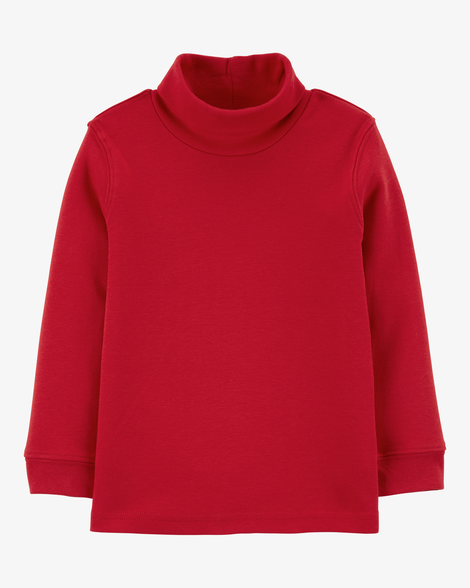 toddler boy cotton turtleneck - red