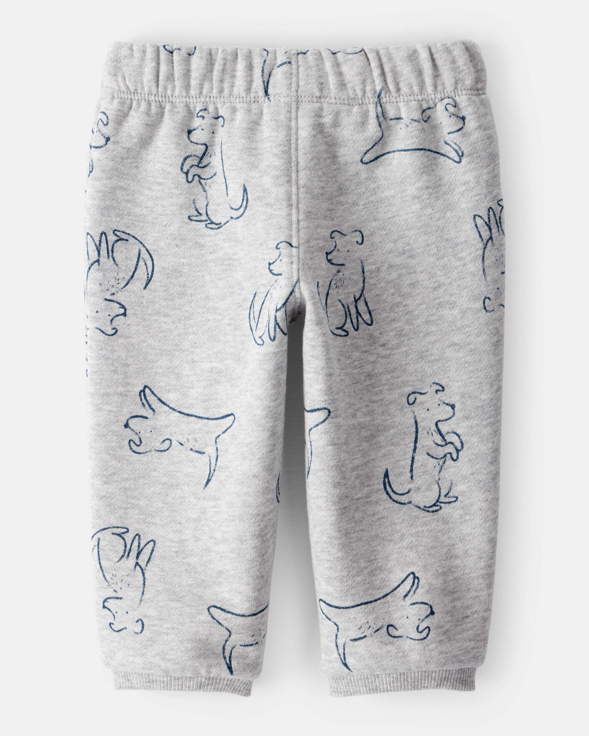 Baby Boy 2-Piece DayDream Fleece Dog Hoodie & Knit Pants Set - Grey