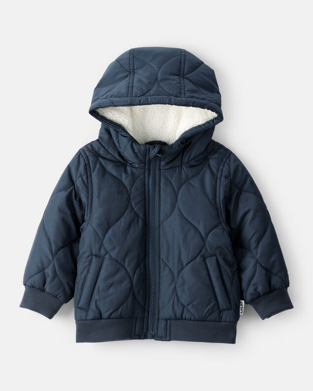 Product image 1 of Baby Boy Long-Sleeve Midweight Jacket - Navy
