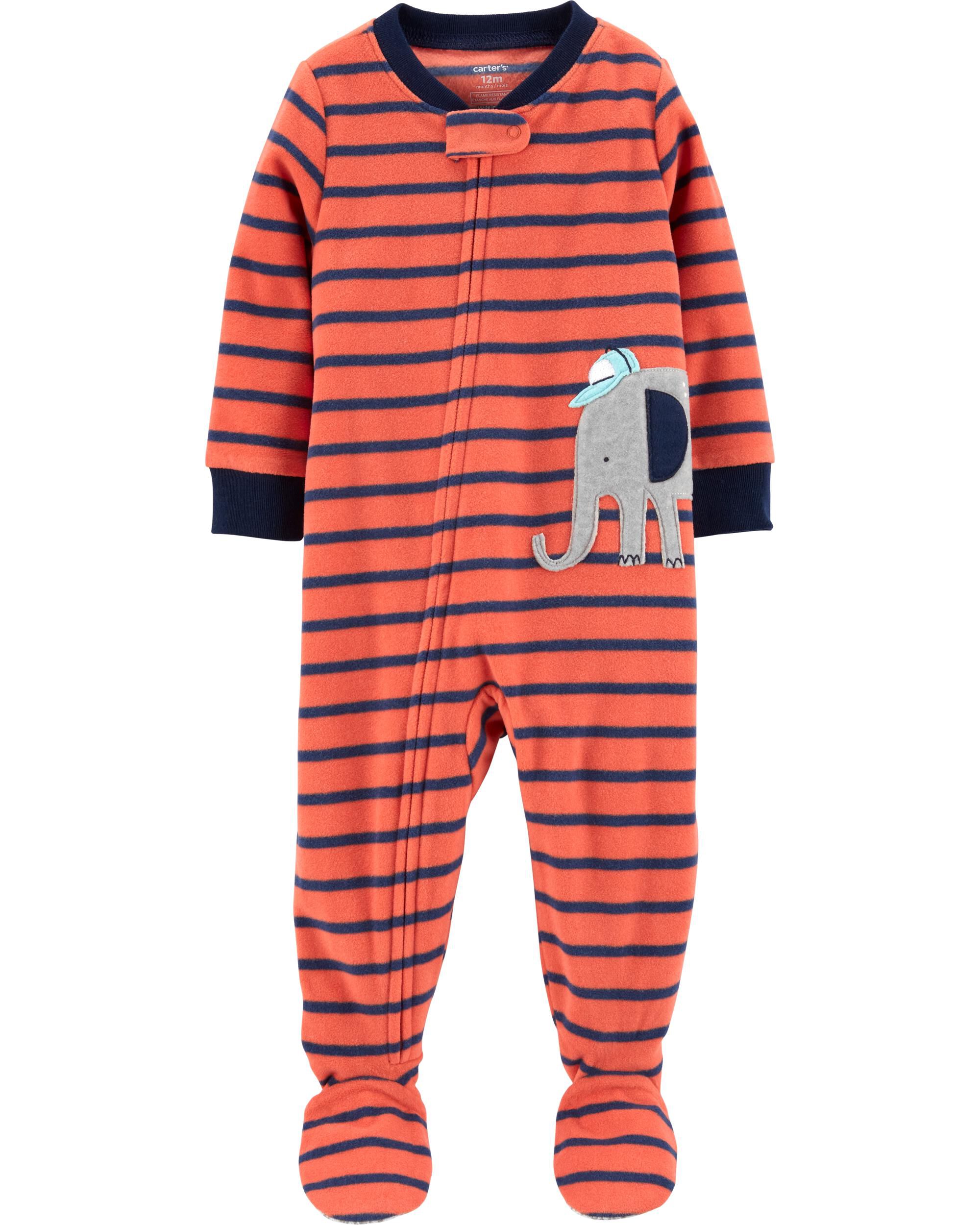 carters one piece fleece pajamas