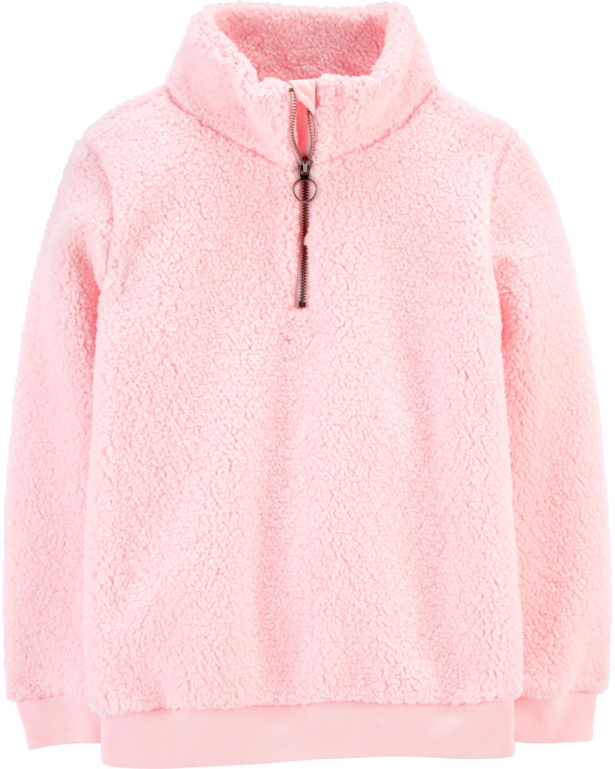 baby girl sherpa pullover
