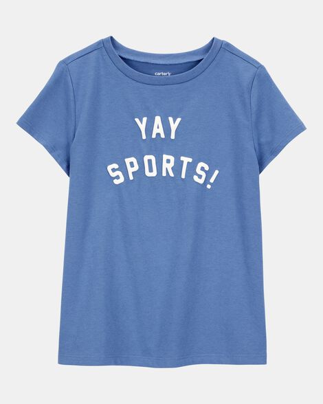 girls yay sports short-sleeve graphic tee - blue