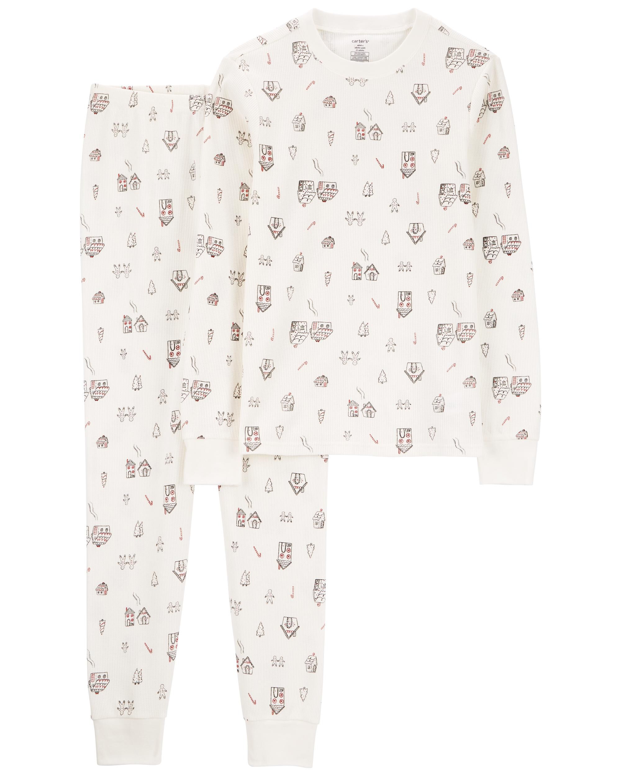 Adult 2 Piece Gingerbread Thermal Pajamas Carter s Carter s