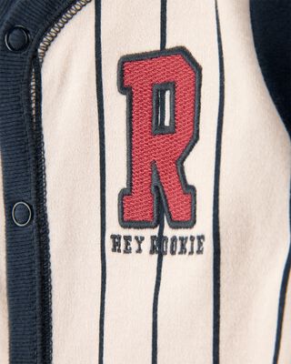 Product image 2 of Baby Baseball Rookie 2-Way Zip Cotton Sleep & Play Pajamas