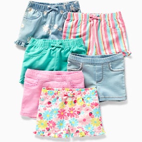 carters girls shorts