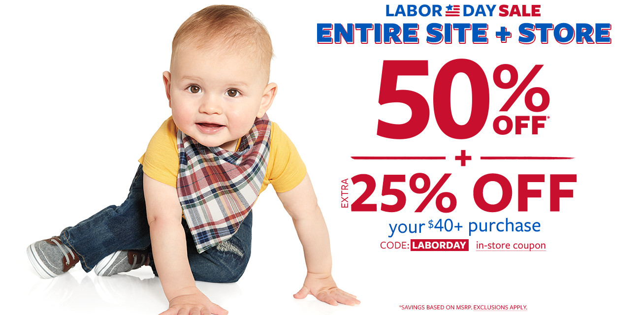 Labor Day Sale | Entire Site + Store | 50% Off + Extra 25% Off $40+ | Code: LABORDAY *Savings based on MSRP. Exclusions apply.