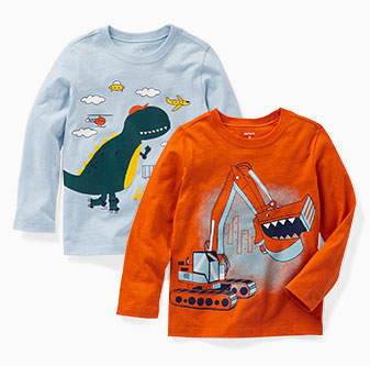 New Carter/'s Boys Top Here Comes The Fun Graphic Tee 9m 18m 5T Navy Blue Top