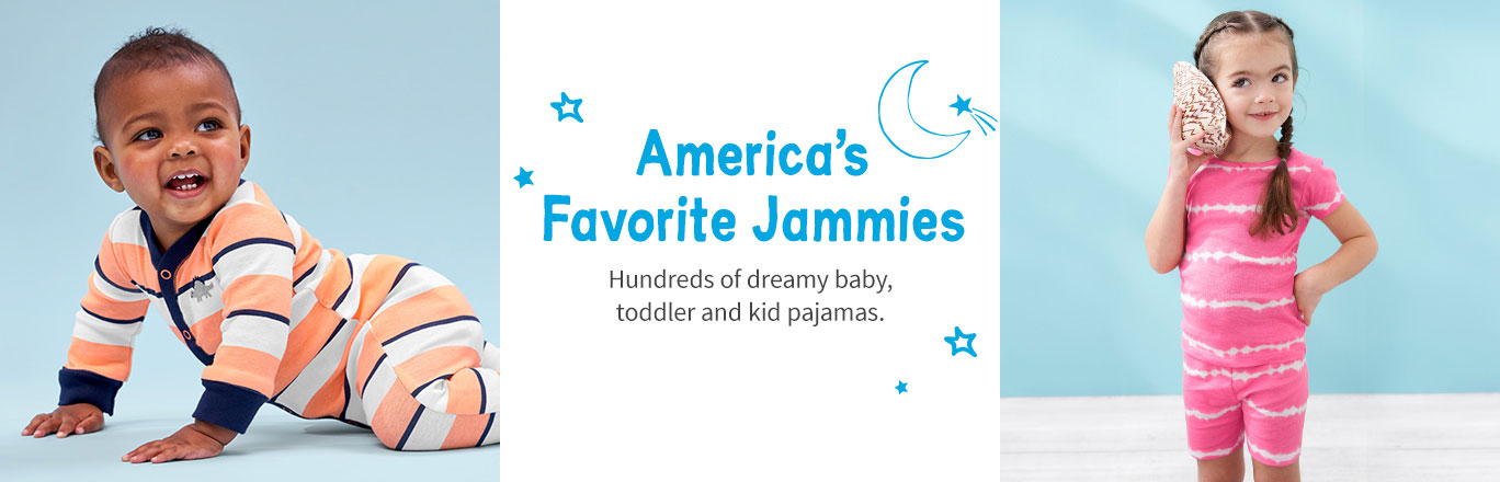 America's Favorite Jammies | Hundreds of dreamy baby, toddler and kid pajamas.