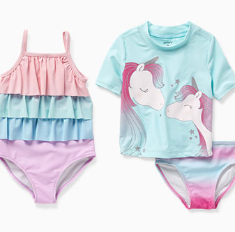 New Carter/'s Girls Just One You 3 Pack Bodysuits Unicorn Floral NB 6 12m 18m 24m