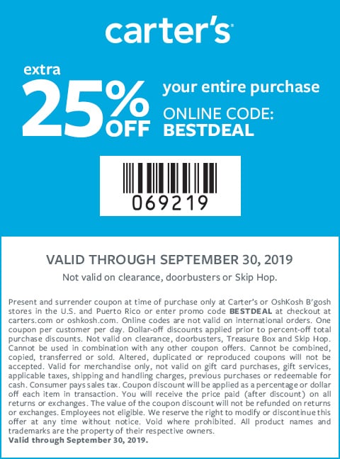 Carters Discount coupons Carters Cost-free Shipping and delivery photograph about Oshkosh Printable Coupon referred to as Carters Discount codes Carters Totally free Shipping and delivery