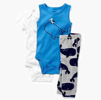 Carter/'s Baby Boys /'Mommy Digs Me/' 3 Pc Set 2-Bodysuits /& Pants Preemie